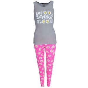 Grumpy & Gorgeous Women's Happiness Daisy Sleeveless Jogger Set